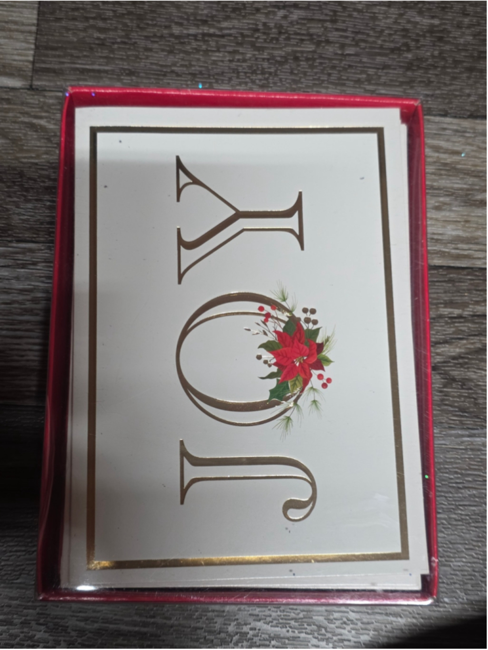 Recollections Christmas Joy Greeting Cards Set, One Size, White and Red